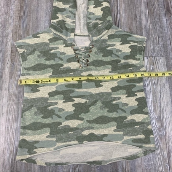 Justice Camouflaged Lace Up Detail Hooded Top - Picture 6 of 7